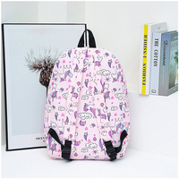 Vente en gros de 3 sacs d'école en nylon grande capacité léger motif personnalisé fermeture éclair étanche à la mode pour les voyages en plein air