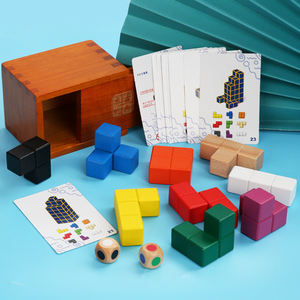 3D Educativo Soma Cube Puzzle Montessori Caja De Madera IQ Brain Challenge para Adultos y Niños Casse Tete Rompecabezas De Ingenio - Product Image 4