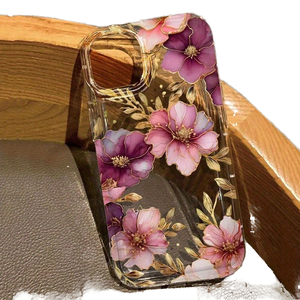 Funda de Teléfono de Lujo Transparente con Diseño de Mariposa, TPU Electrochapado, Antigolpes, con Anillo Magnético y Correa, para Diseño de Corazón Negro con Bordes Curvos - Product Image 1