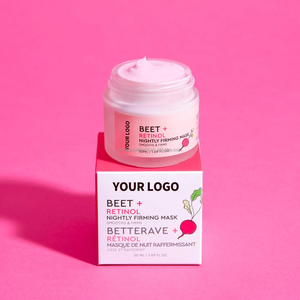 Crème raffermissante de nuit au rétinol de betterave végétalien de marque privée 50ml <span class=keywords><strong>masque</strong></span> de nuit à l'acide hyaluronique pour femme - Product Image 2