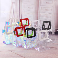 Sac à fermeture éclair Transparent en Pvc pour emballage cadeau, petit accessoire cosmétique