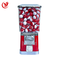 Distributeur automatique de bonbons à monnayeur pour enfants, jouets en métal et plastique en forme de capsule cylindrique