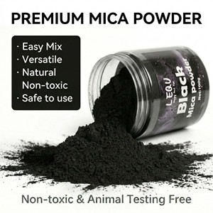 Poudre de métal noir LEQU 100g, pigment métallique pour résine époxy, artisanat, nail art, peinture - Product Image 3