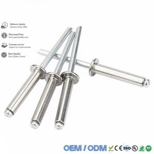 Rivets Pop en aluminium M2.4 M3.2 M4 M4.8 à tête dôme aveugle en acier avec mandrin pour accessoires d'échappement de moto et profilés en aluminium - Product Image 5