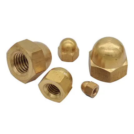 Brass DIN1587 Hex Domed Nuts Hình Lục Giác Hạt Hình Lục Giác Hình Lục Giác