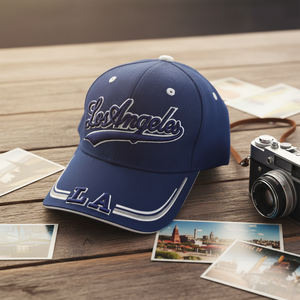 Casquette de baseball de haute qualité, design élégant, logo Los Angeles <span class=keywords><strong>brodé</strong></span> en 3D, visière pré-courbée personnalisée, 6 panneaux, casquette rigide, sport - Product Image 1