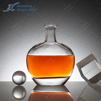 Fabricant chinois – Bouteille en verre super flint mat populaire, qualité supérieure, vide, pour vodka, brandy, whisky, tequila, liqueur, vin rouge