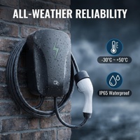 Station de recharge murale certifiée CE, Plug and Play, norme européenne Type 2, 7 kW, 11 kW, 22 kW, chargeur de véhicule électrique