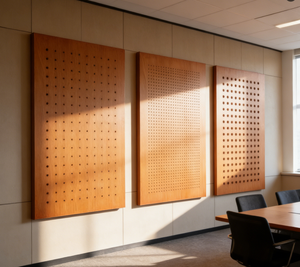 Panneaux acoustiques micro-perforés en bois GoodSound - Pièges à basses fréquences, panneaux d'insonorisation pour bureaux et stades - Product Image 1
