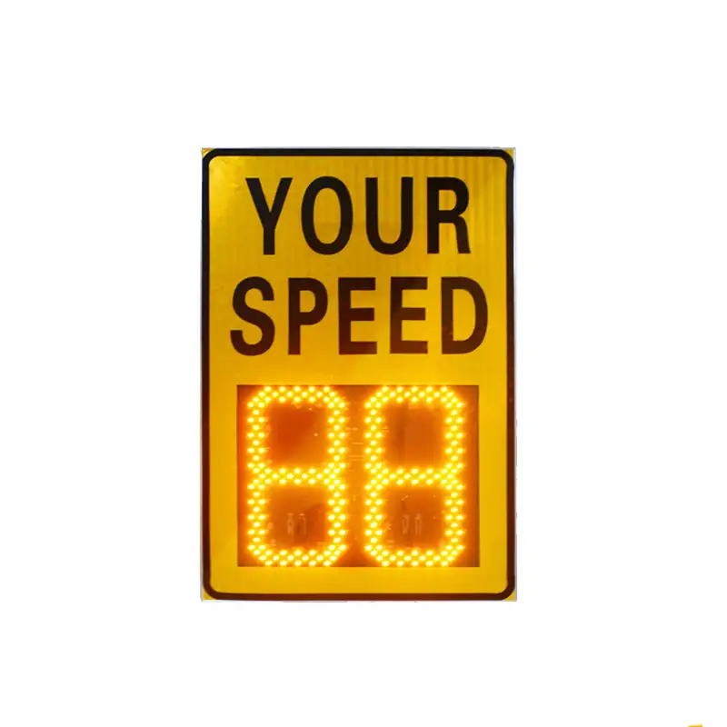 High Visibility Solar Powered Radar Speed Limit Signs Traffic Warning Sign LED Screen Road Safety Sign