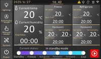 Contrôleur d'armoire de fermentation commerciale IoT à écran tactile