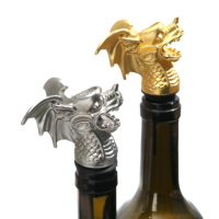Bouchon de bouteille de vin en forme de tête de dragon, verseur en alliage de zinc, accessoire de bar, cadeau, OEM, ODM, souvenir promotionnel