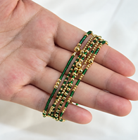 Bracelets en perles de verre empilables, multicolores, à plusieurs couches, vente en gros, dropshipping, bijoux tendance