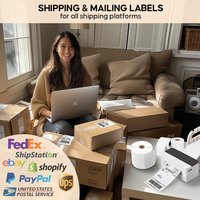 Étiquettes d'expédition thermiques directes 4x6 pouces, imperméables, résistantes à l'huile et aux rayures, autocollants pour USPS, UPS, FedEx, FBA, logistique