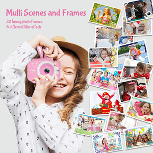 Appareil <span class=keywords><strong>photo</strong></span> instantané pour enfants, style reflex numérique, capteur CCD, avec fonction <span class=keywords><strong>photo</strong></span> et vidéo, écran 2,5 pouces, carte SD, cadeau d'anniversaire, best-seller - Product Image 4