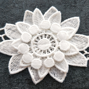 <span class=keywords><strong>LT03</strong></span> tùy chỉnh thời trang nước hòa tan Thêu 3D ren TRIM trang trí cho Bridal Dress - Product Image 2