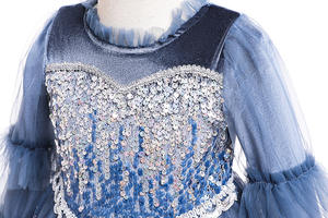 Costume de Cosplay <span class=keywords><strong>Reine</strong></span> <span class=keywords><strong>des</strong></span> Neiges pour Enfants, Carnaval d'Halloween, Elsa pour Filles, <span class=keywords><strong>Robe</strong></span> de Princesse, Personnage d'Anime, Performance, Eleagent Queen - Product Image 4