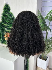 SDD 360 for for Curl <b>Wig</b> Super Double Drawn Remy Hair 100% Virgin Peruvian Human Pissy Curly Glueless Full Density - Product Image 5