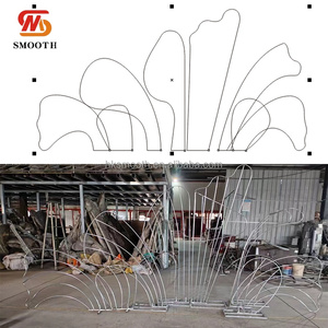 SMOOTH Custom LED Light Metal Backdrop Multi-layer Petal Backdrop Stand Stage <b>Frame</b> for Wedding Party Decoration - Product Image 2