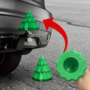 Christmas <b>Tree</b> Car Trailer Cover Coupling Decoration 3D Printed Weather Resistant Pine <b>Tree</b> Design - Product Image 1