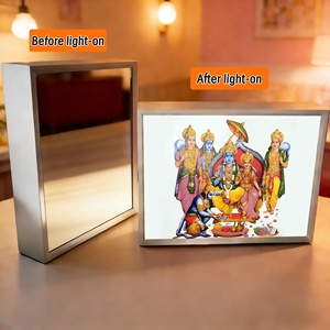 Juego de Regalo de Estatuas de ABS con Control Táctil Personalizado con Ídolos de Guru Nanak y el Señor Shiva, Tema del Templo Dorado, Artículo Novedoso con LED - Product Image 3