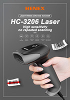 Leitor De coegoo Barras Com Fio pemindai kode batang Laser industri lidar pemindai laser CCD kabel pembaca kode batang bebas genggam