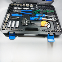 Ensemble d'outils de mécanicien professionnel HAIDONGLIANG 131 pièces, kit de réparation automobile en acier Cr-V robuste, jeu de clés à douilles universelles