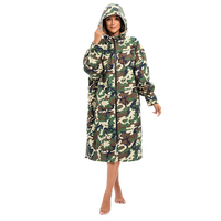 Robe de change à manches longues camouflage personnalisée, imperméable et plus chaude avec doublure en polaire