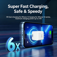 Cargador Rápido GaN de 30W con Puerto Único PD 3.0 PPS USB C, Enchufe para EE. UU., UE, Reino Unido y China, para iPad, Laptop y Teléfonos 16, 15, 14 Pro Max