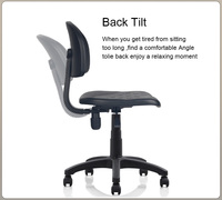 Tabouret de laboratoire ESD en plastique avec base pivotante réglable en hauteur, garantie de 2 ans, base en nylon à 5 étoiles pour une utilisation en laboratoire moderne