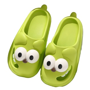 Chinelo Feminino Respirável Antiderrapante de EVA Macio com Desenho de Cachorro Fofo de Olhos Grandes, Tendência de Moda para Todas as Estações, Calçado Interno/Externo - Product Image 1