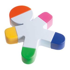 Ensemble de surligneurs personnalisés - 5 couleurs, stylos de forme amusante, lot de surligneurs en forme de petit homme, cadeaux promotionnels, marqueurs avec logo - Product Image 3