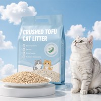 Litière pour chat en tofu broyé écologique et biodégradable, matière végétale pure, sans additif chimique, absorption rapide, sans poussière, sable pour chat