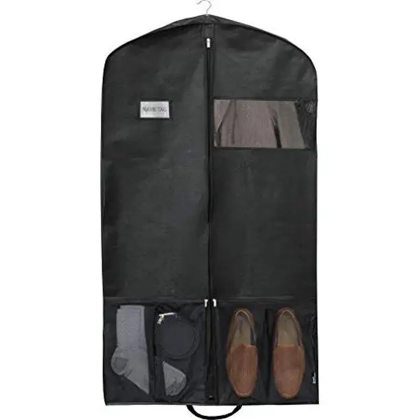 Simple Houseware 43 Inch Heavy Duty Garment Bag with Pocket for Dresses and Coats