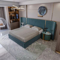 Kopfteile für Kingsize-Betten Luxuriöses Italienisches Luxusbettgestell Modernes Kingsize-Polsterbett Luxuriöses Kingsize-Bett