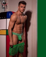 Nouveau design 2026 – Maillot de bain boxer pour homme, 2 pièces, en maille, couleur unie