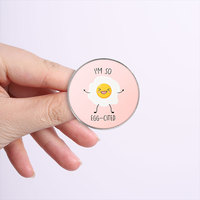 Spedizione Diretta di Badge Rotondi Personalizzati Stampati, Spille Personalizzate con Cartoni Animati, Citazioni Ispiratrici, Figure di Animali e Piante