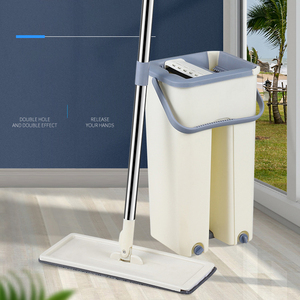 SY <b>Hands</b> <b>Free</b> <b>Squeeze</b> <b>Mops</b> for Floor Cleaning <b>Flat</b> Floor <b>Mop</b> and Bucket <b>Mop</b> and Bucket with Wringer Set - Product Image 2