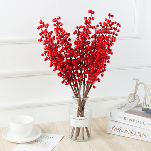 Los más vendidos, decoración navideña, decoración para fiesta de boda, selecciones de bayas, bayas rojas de plástico artificiales - Product Image 3
