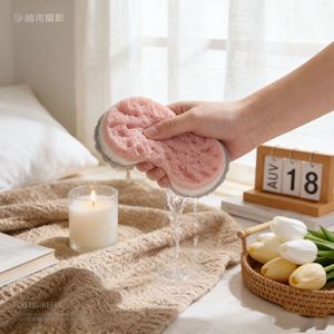 Three Color <b>Bath</b> <b>Sponge</b> Oval Thickened Hangable Shower Scrubbing Pad For Adults - Product Image 4