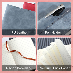 <span class=keywords><strong>Cuaderno</strong></span> A5 de Cuero PU Esmerilado, con Ranura para Bolígrafo Integrada y Marcapáginas de Cinta para Uso en Oficina - Product Image 4