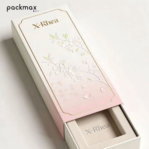 Cartón kraft reciclado con relieve y logotipo personalizado para empaques de cosméticos ecológicos - Product Image 1