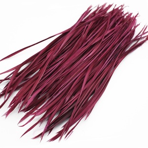 Pluma de ganso Biot rojo <span class=keywords><strong>vino</strong></span> para atar moscas Material artesanía DIY disfraz Millnery sombrero Fascinator accesorio para el cabello fiesta decoración de Navidad - Product Image 1