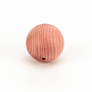 Boules en bois de cèdre <span class=keywords><strong>rouge</strong></span> en gros, naturelles, anti-insectes et anti-mites, pour artisanat, ornements et pendentifs - Product Image 6