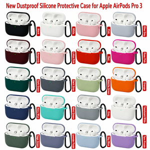 Coque en silicone pour <span class=keywords><strong>AirPods</strong></span> Pro <span class=keywords><strong>3</strong></span>, très vendue, souple, durable, anti-poussière, écologique, plusieurs couleurs - Product Image 4