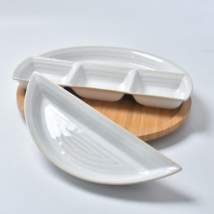 Set di Tre Piatti in Ceramica di Alta Qualità, Ecologici, Design Moderno Personalizzabile, Vassoi per Dim Sum, per Occasioni Festive - Product Image 2