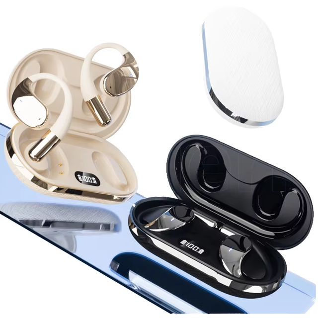 Linx OWS Open Ear Wireless V5.4 Earphones Ear Hook Earbuds Football Headphones with Digital Display Battery Indicator