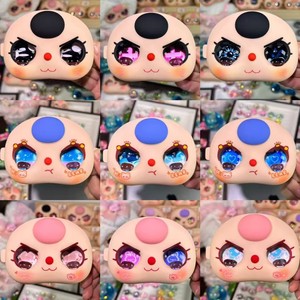 Trois visages de poupée pour bébé, remplacement de visage pour poupées, plaques de visage avec des yeux surprenants, sable mouvant, yeux 3D pour 100%, 200%, 400% - Product Image 2