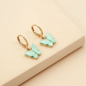 <span class=keywords><strong>Orecchini</strong></span> pendenti a farfalla in acrilico Color caramella dolce di vendita calda <span class=keywords><strong>per</strong></span> le donne delle ragazze - Product Image 3