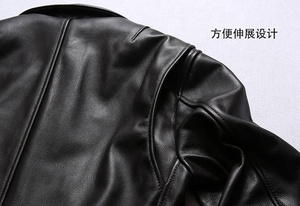 <span class=keywords><strong>Manteau</strong></span> de revers de moteur de loisirs quotidiens de bonne qualité OEM <span class=keywords><strong>bon</strong></span> marché vestes en cuir de vachette véritable décontractées pour hommes vêtements - Product Image 5